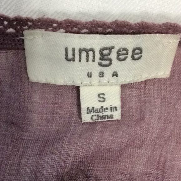 Umgee USA Womens Mauve Long Sleeve Baby Doll Dress Top Sz S - Picture 7 of 8